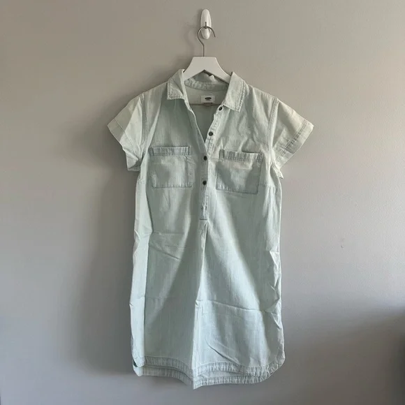 Old Navy Light Denim Short Sleeve Dress Size M - Picture 1 of 3
